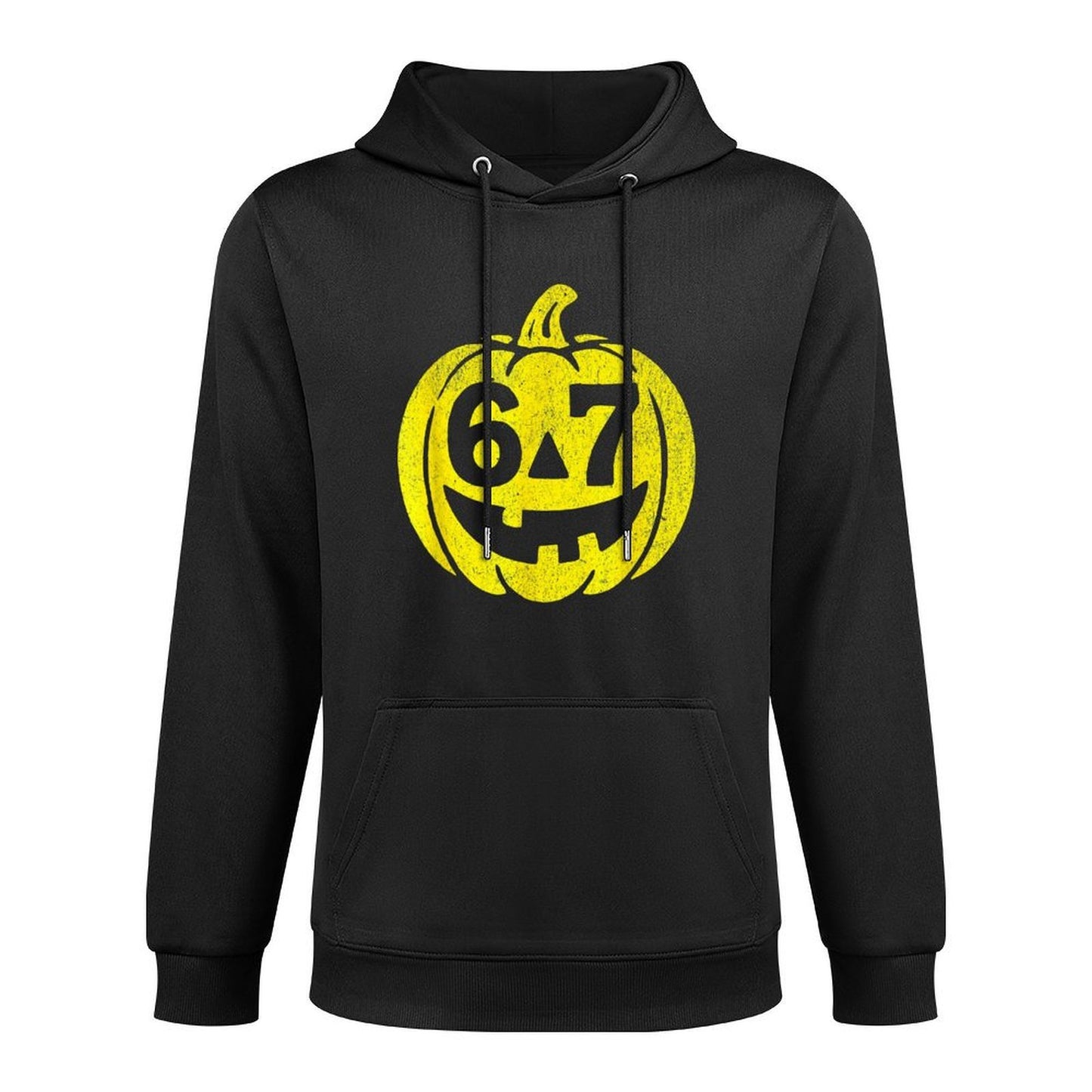 Halloween Jack O Lantern Funny Six Seven Meme Kangaroo Pocket Hoodie