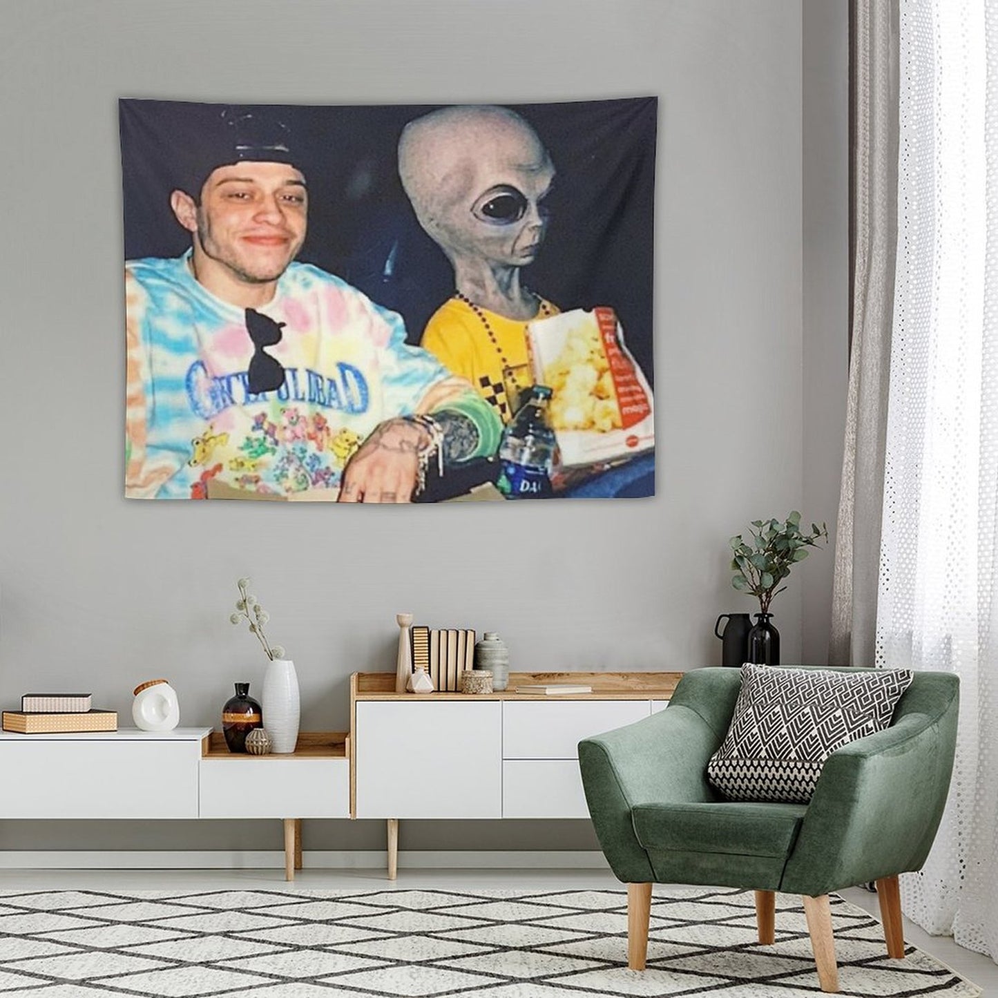 Pete Davidson Alien Tapestry Tapestry