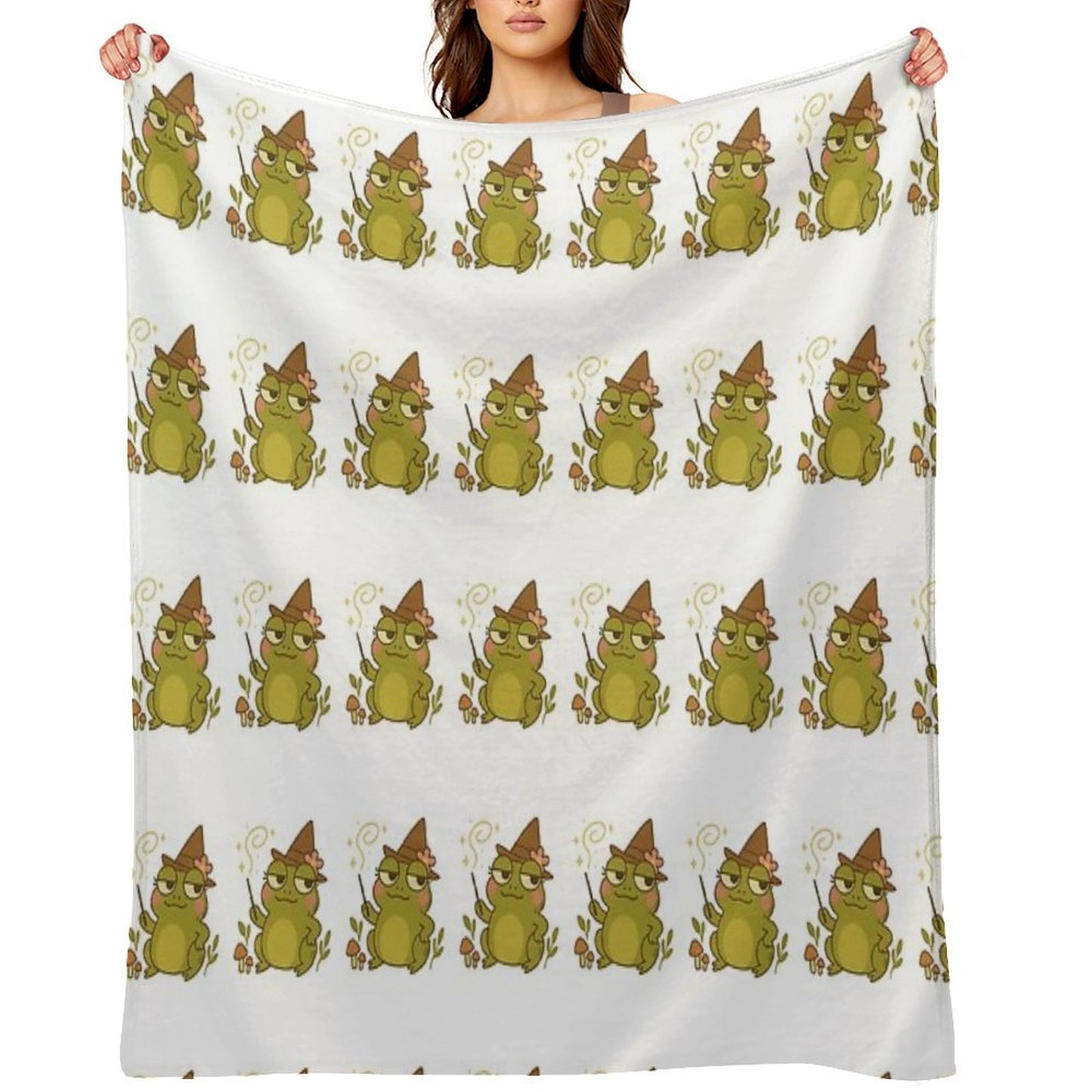 Twigs Frog Throw Blanket