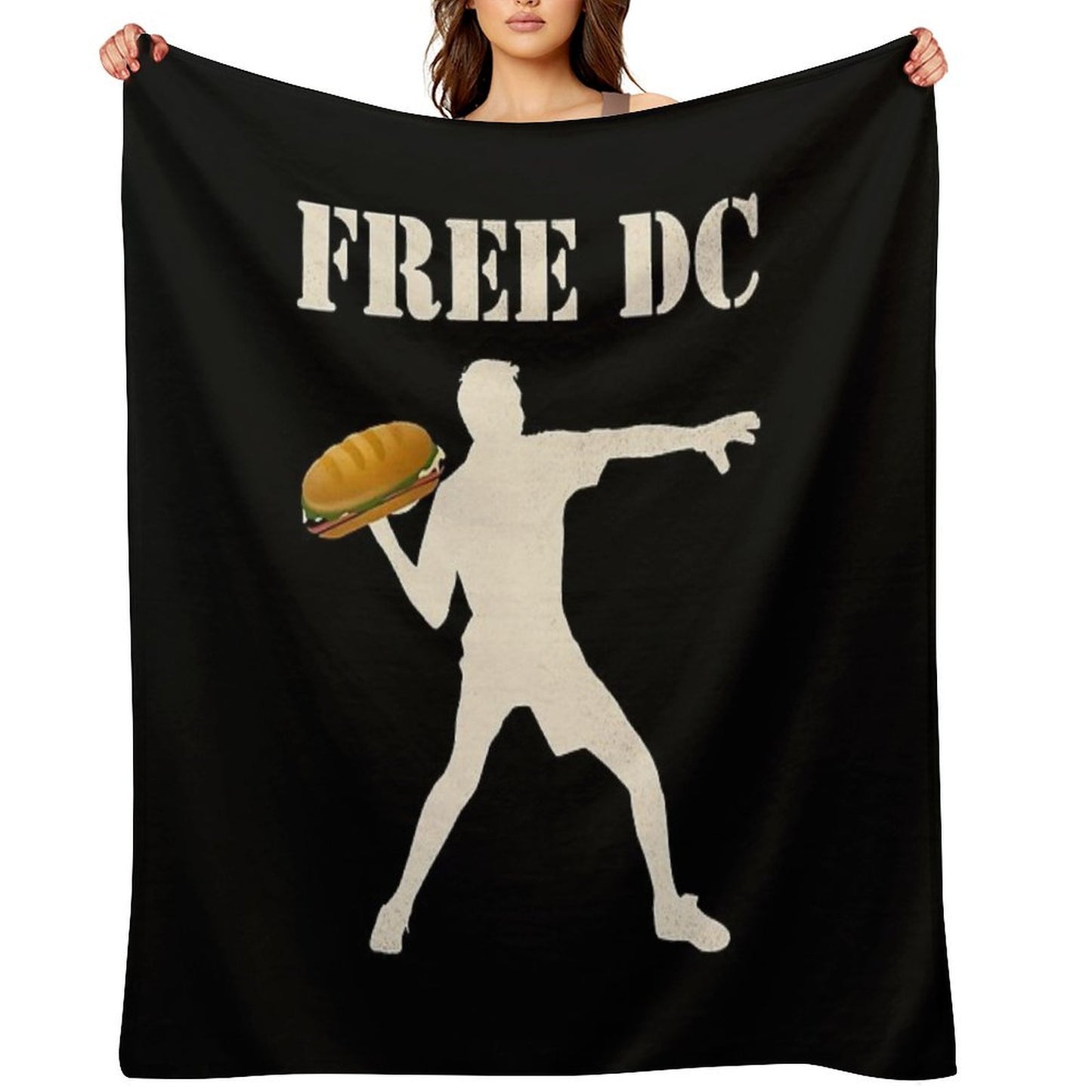 Free DC Resistance Sub Sandwich - Protest Movement Throw Blanket