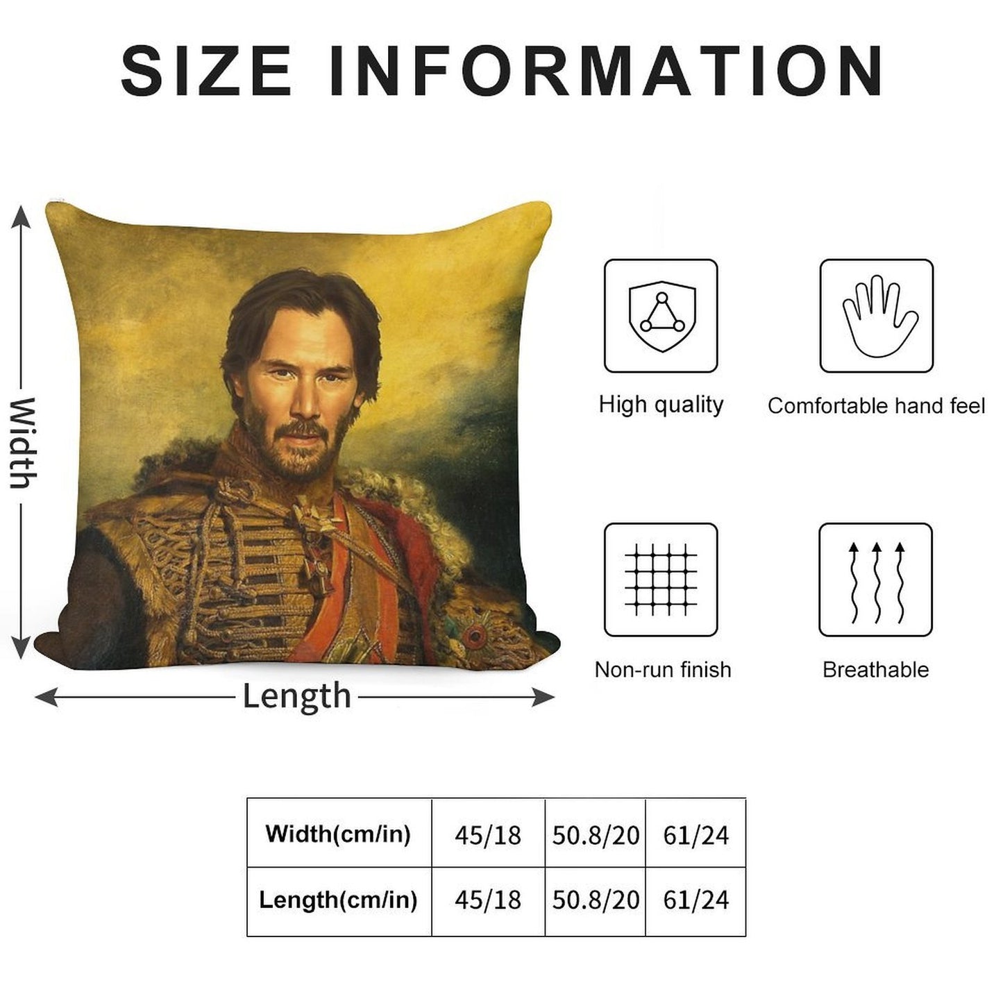 Keanu Reeves - Replaceface Soft Skin-Friendly Throw Pillow