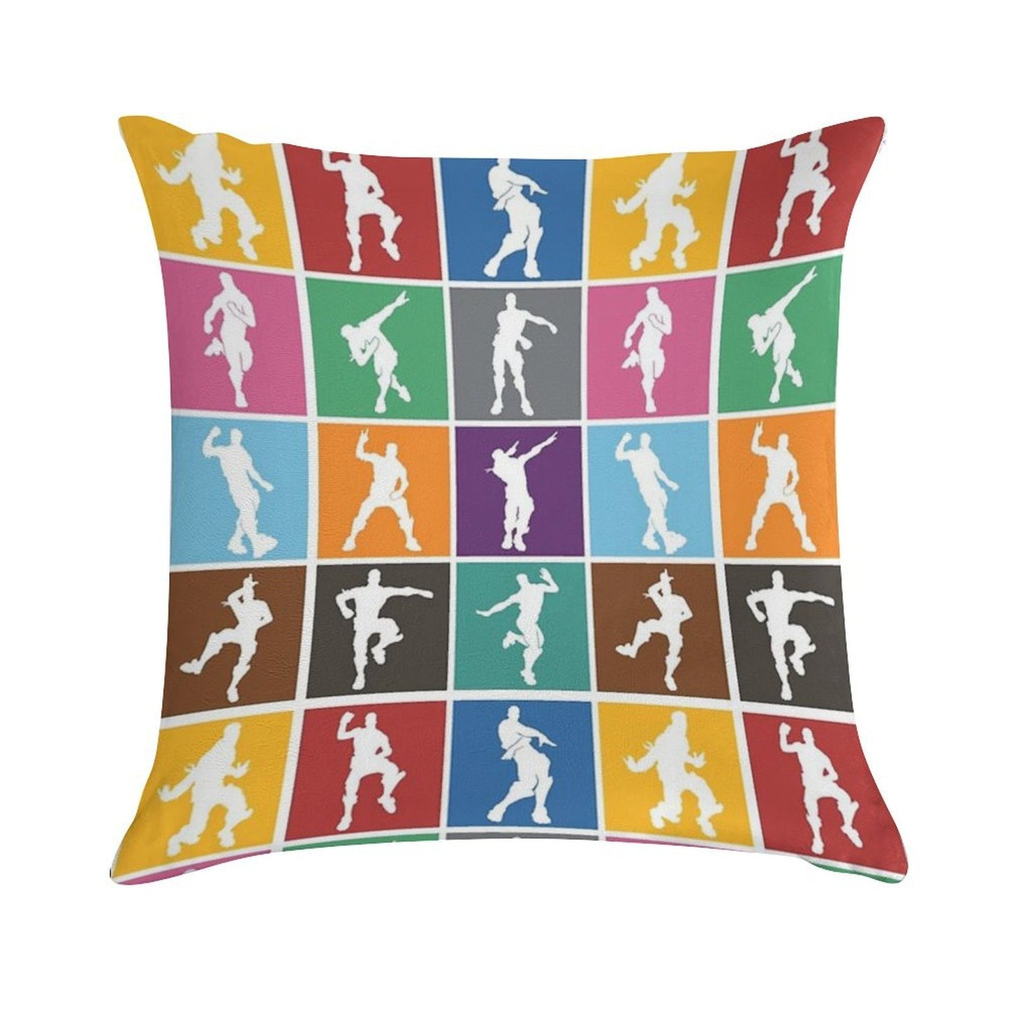 Battle Royale Victory Dance Rainbow Lattice Funny Soft Reinforced Edging Throw Pillow