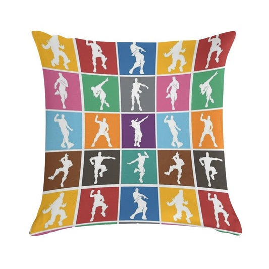 Battle Royale Victory Dance Rainbow Lattice Funny Soft Reinforced Edging Throw Pillow