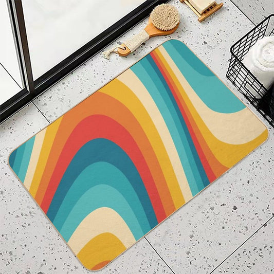 70s Retro Aesthetic Bath Mat