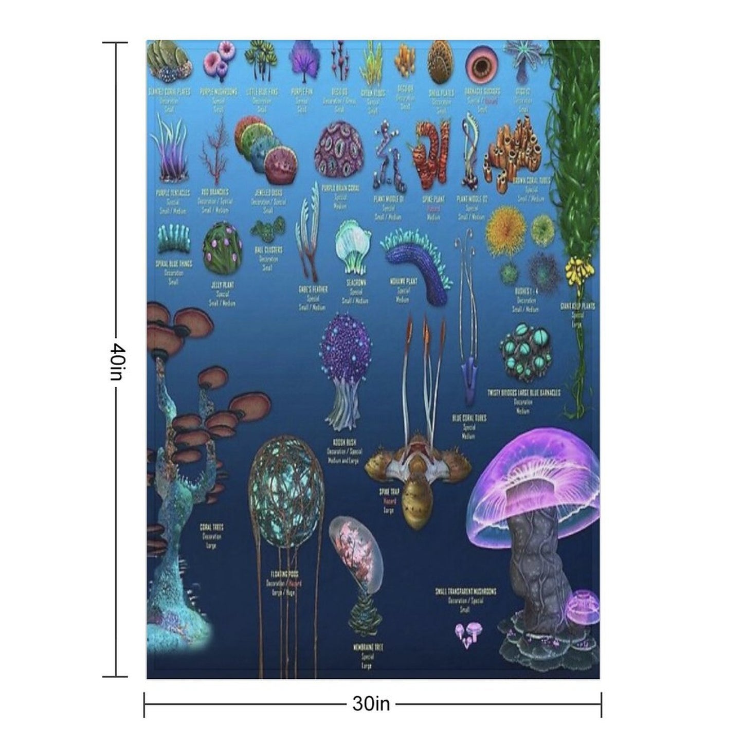 SUBNAUTICA Plant Life Throw Blanket
