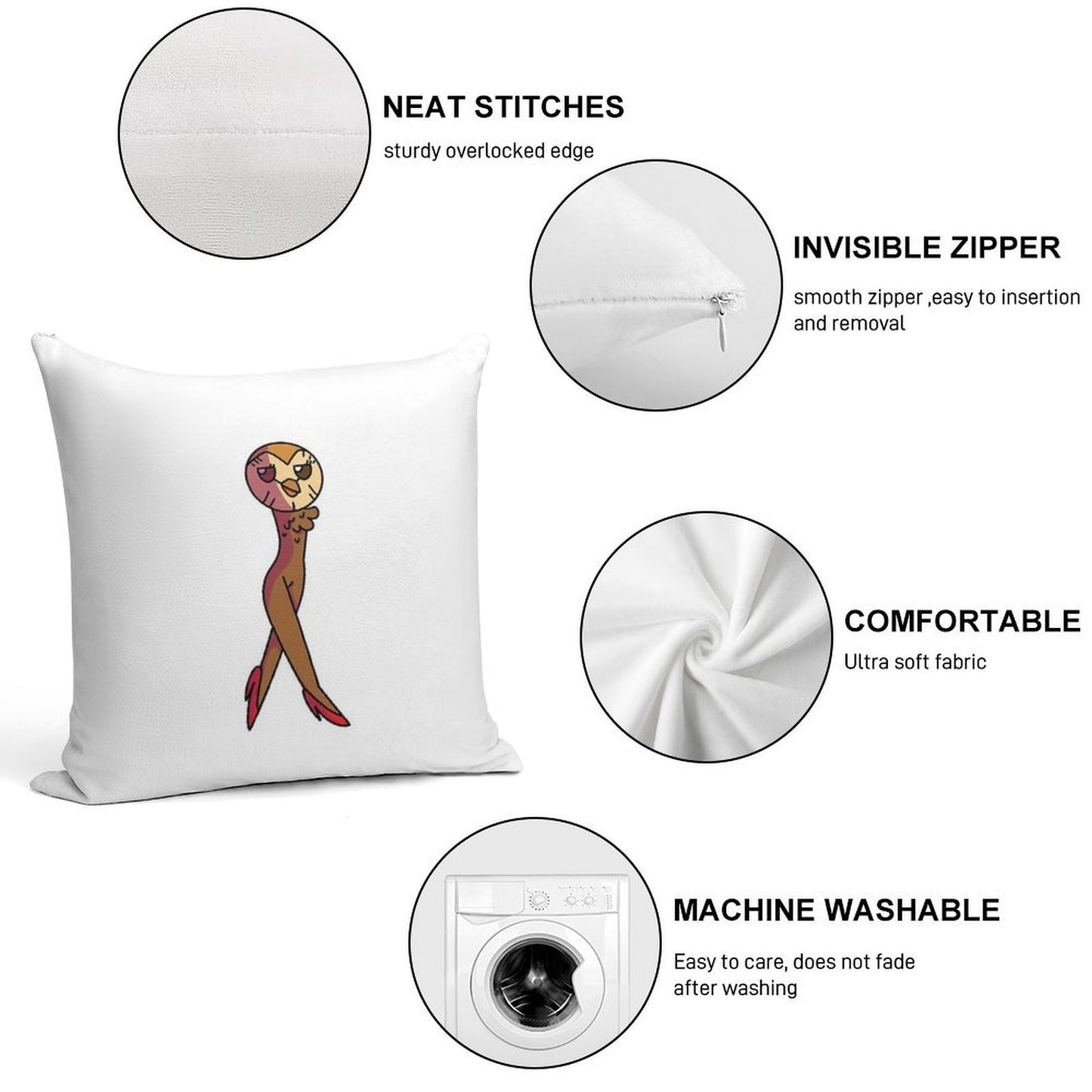 Sassy Hooty Soft Luxury Feel Throw Pillow