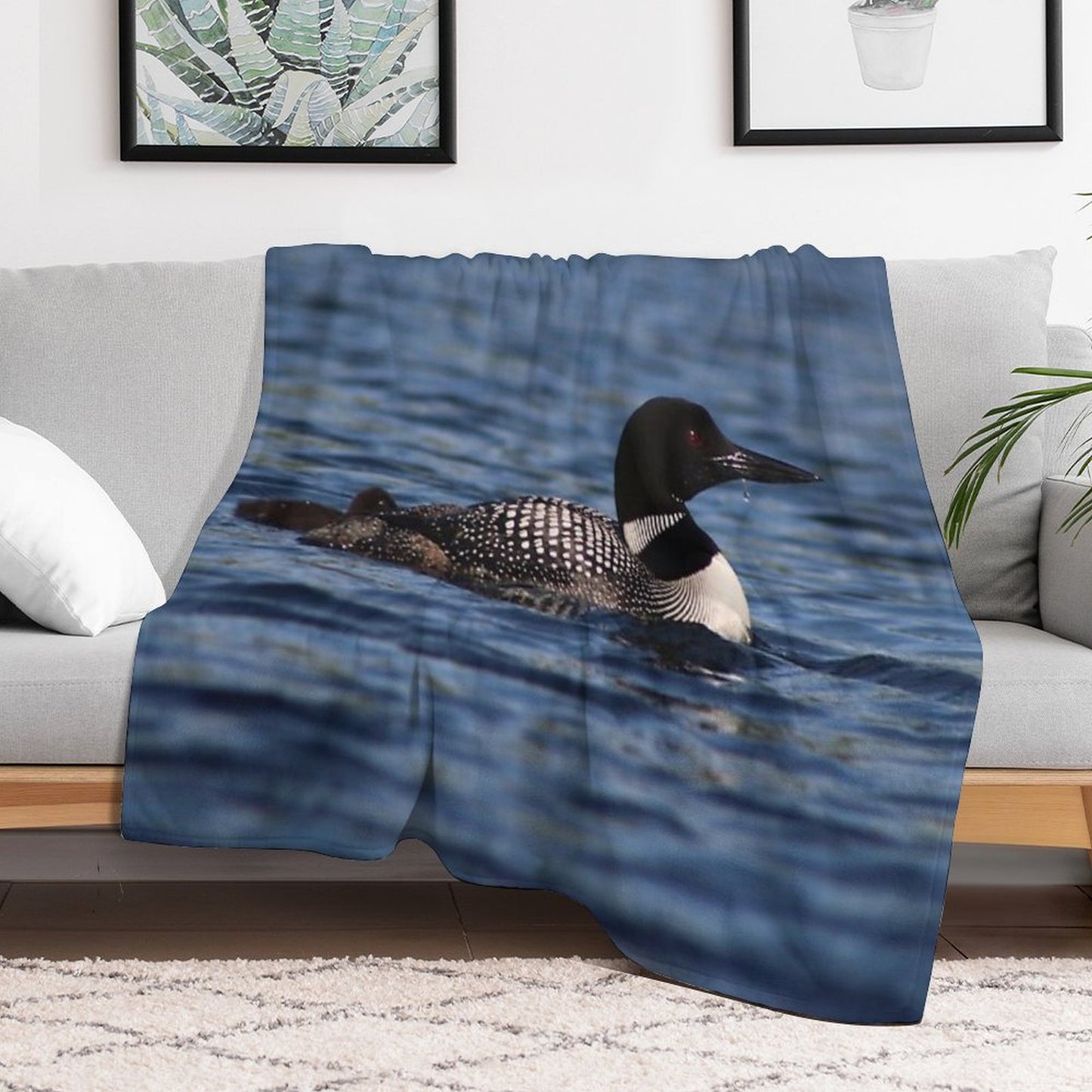 Common Loon Throw Blanket