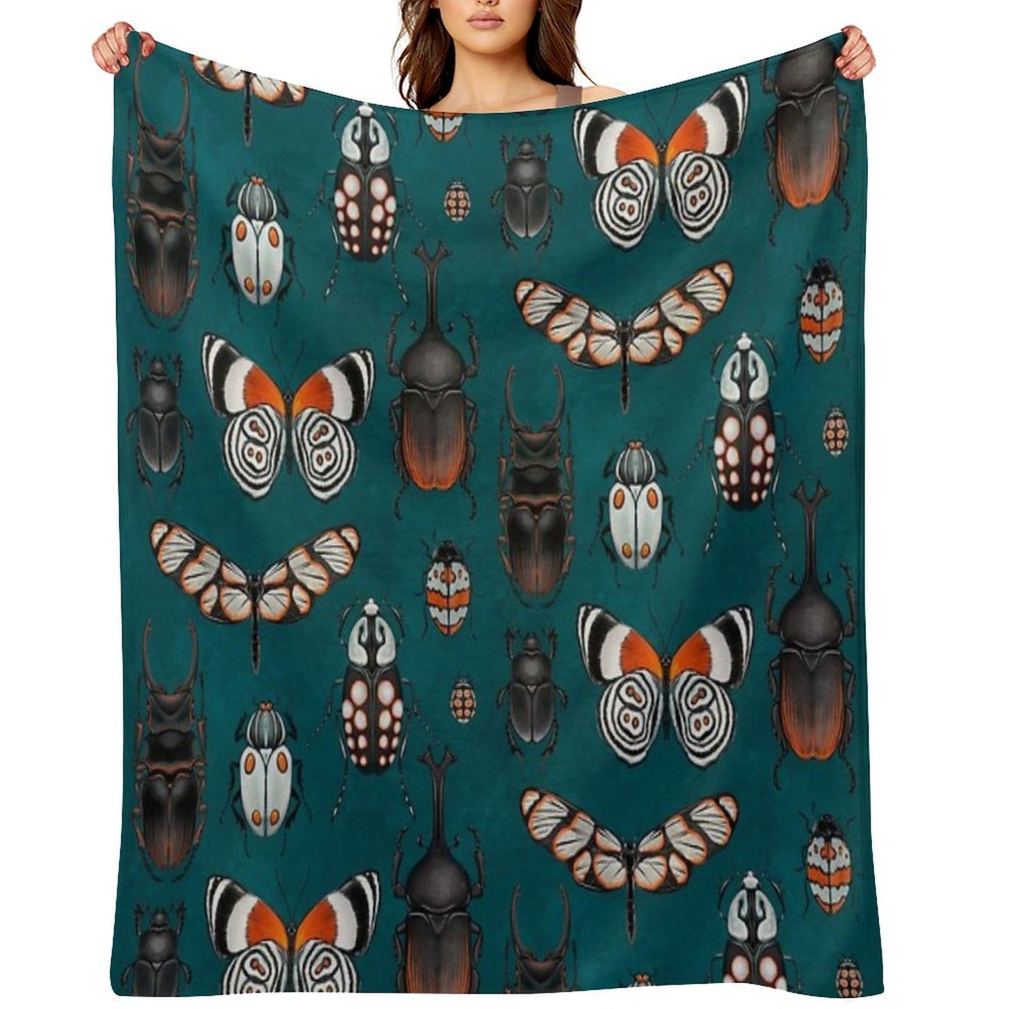 Bugs And Beetles Throw Blanket
