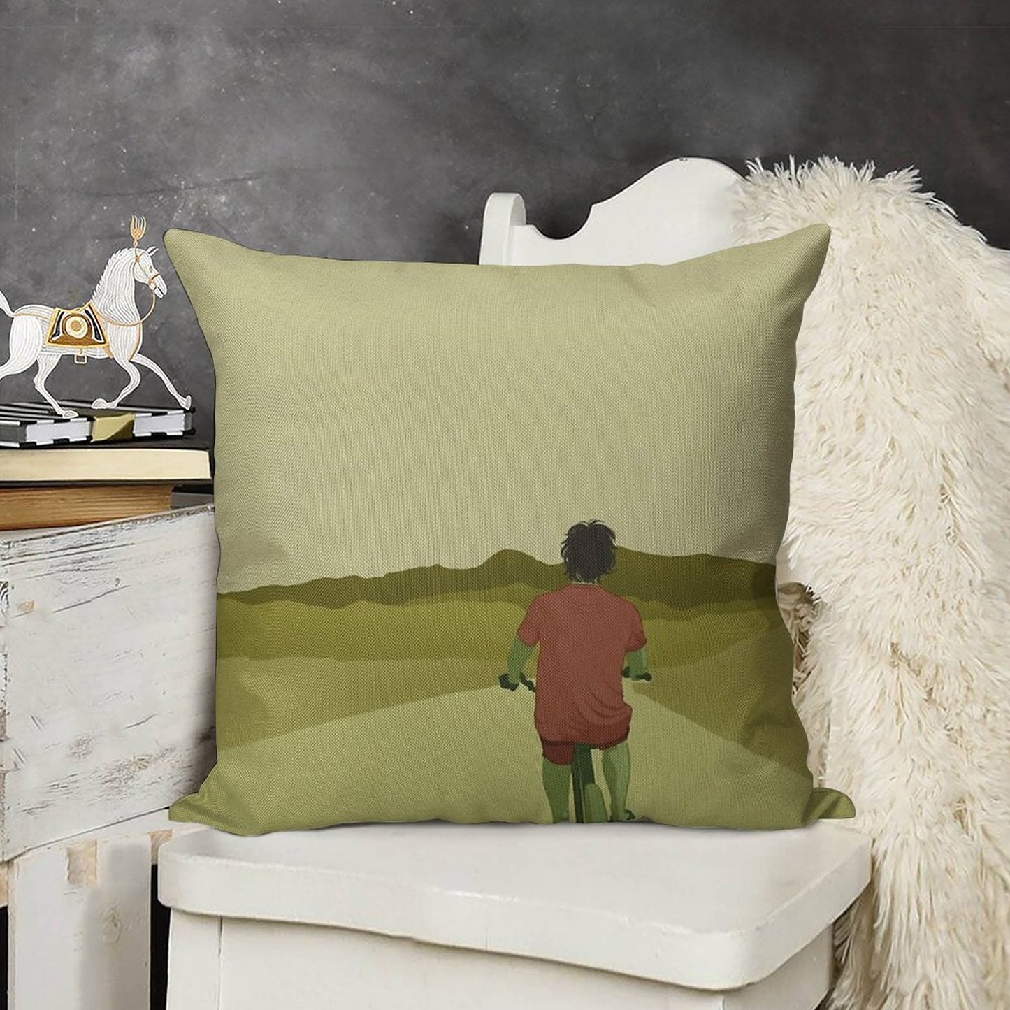 Siempre Adelante Linen Throw Pillow Cover