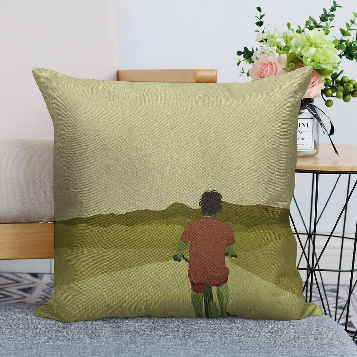 Siempre Adelante Linen Throw Pillow Cover