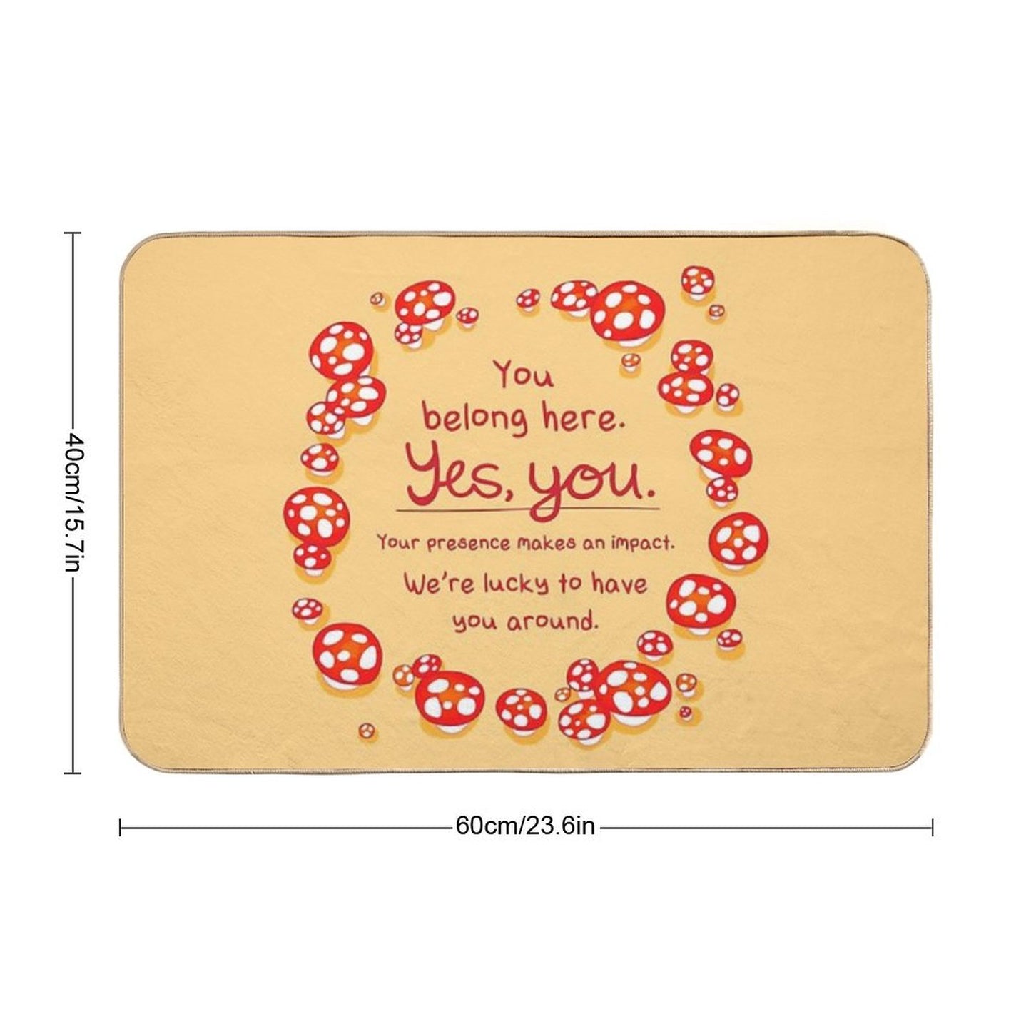 You Belong Here Mushroom Fairy Ring Bath Mat