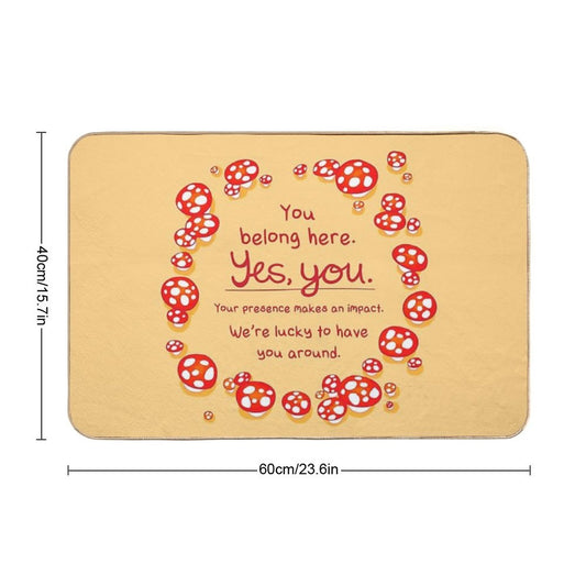 You Belong Here Mushroom Fairy Ring Bath Mat