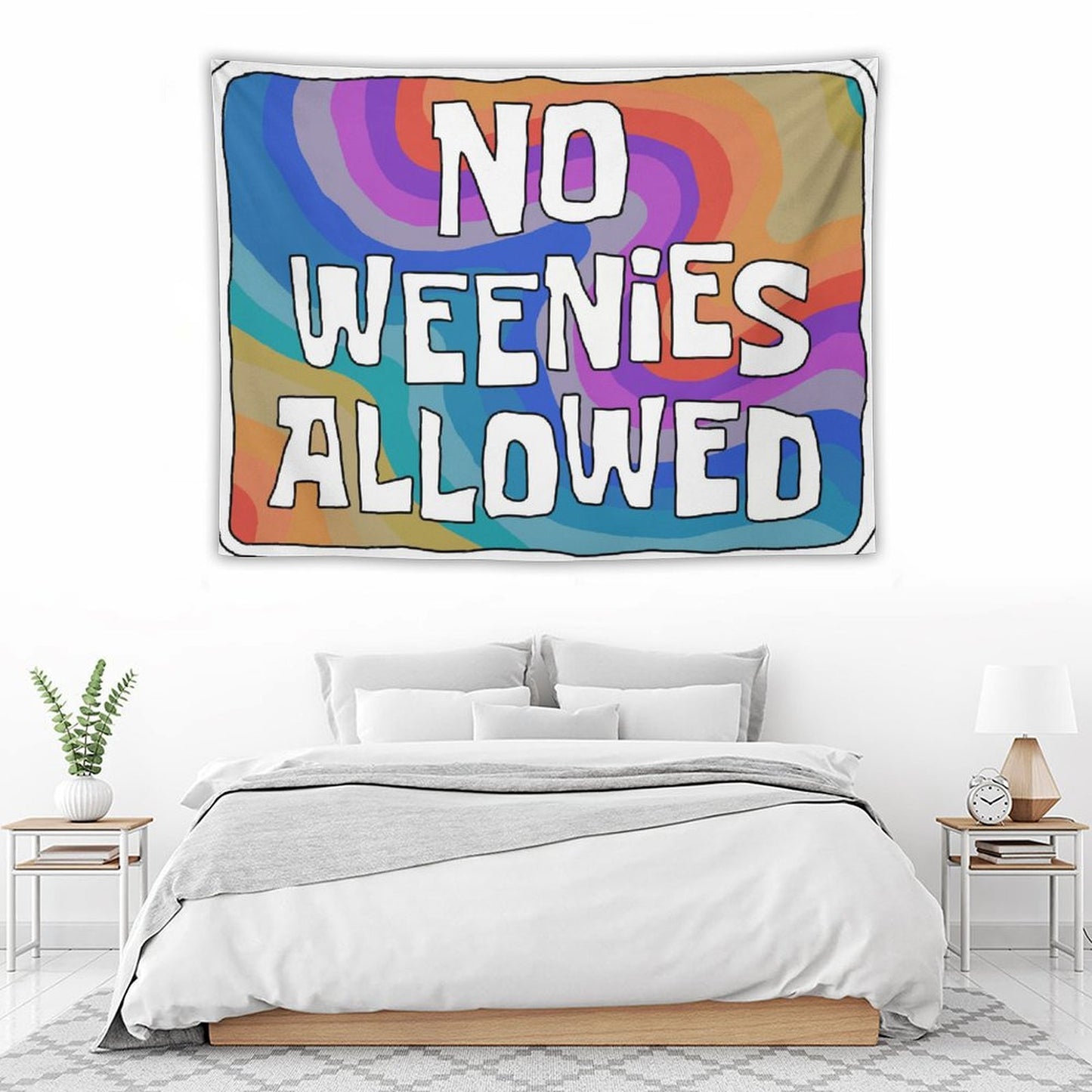 No Weenies Allowed Aesthetic Tapestry