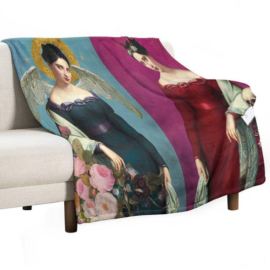 Angel And Devil - Helping You Make Choices Throw Blanket