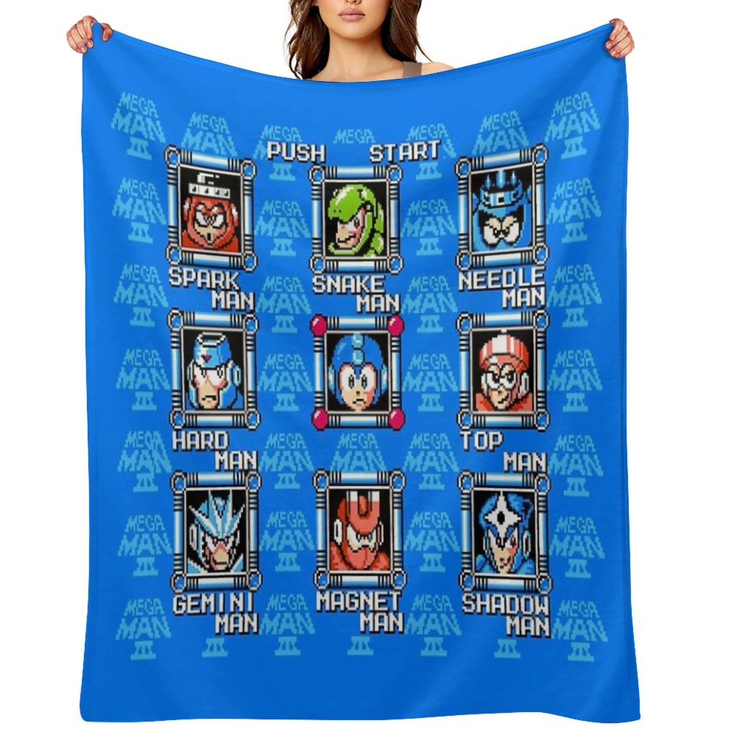 Megaman 3 Stage Select Throw Blanket