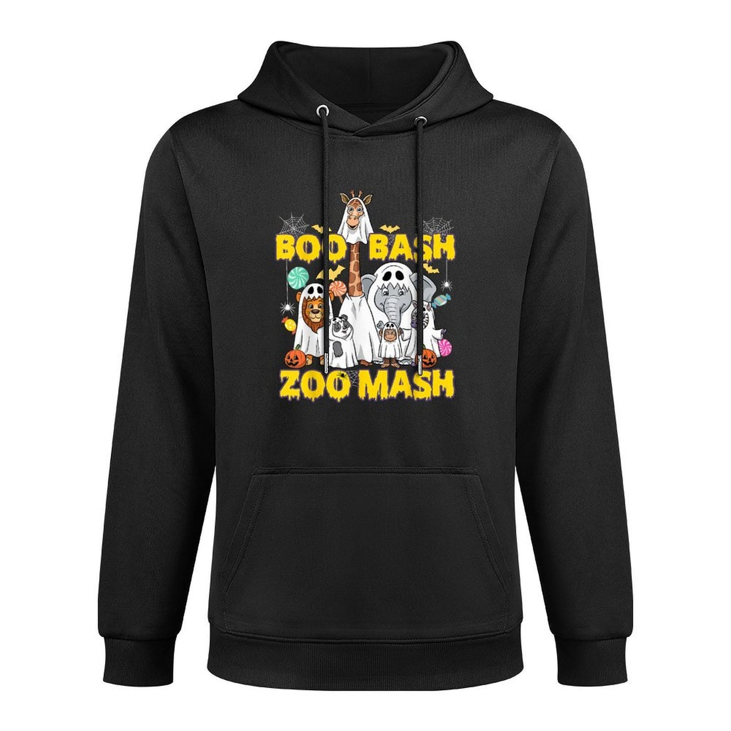 Boo Bash Zoo Mash Halloween Animals Kangaroo Pocket Hoodie