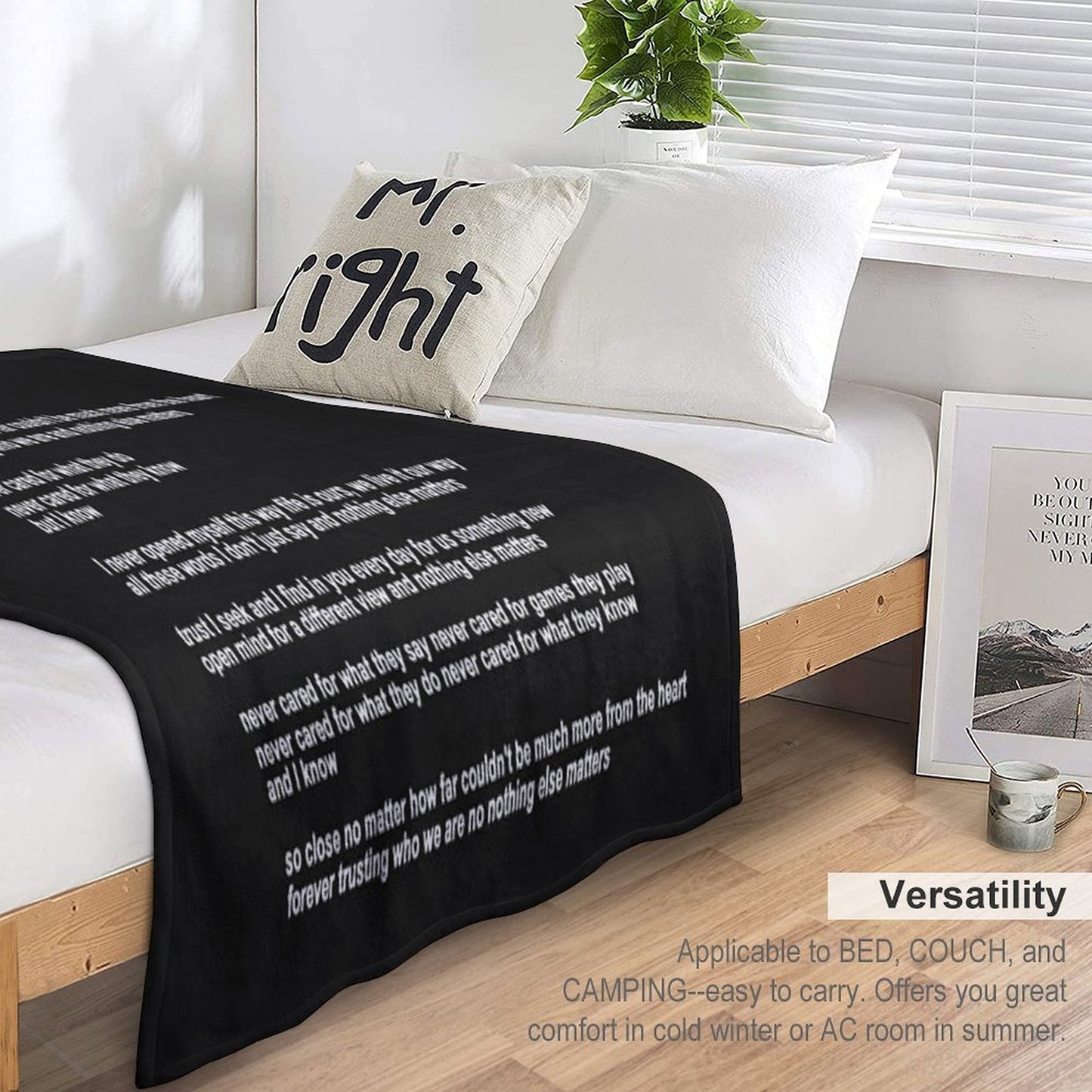 Metallica Nothing Else Matters Song Lyrics Throw Blanket