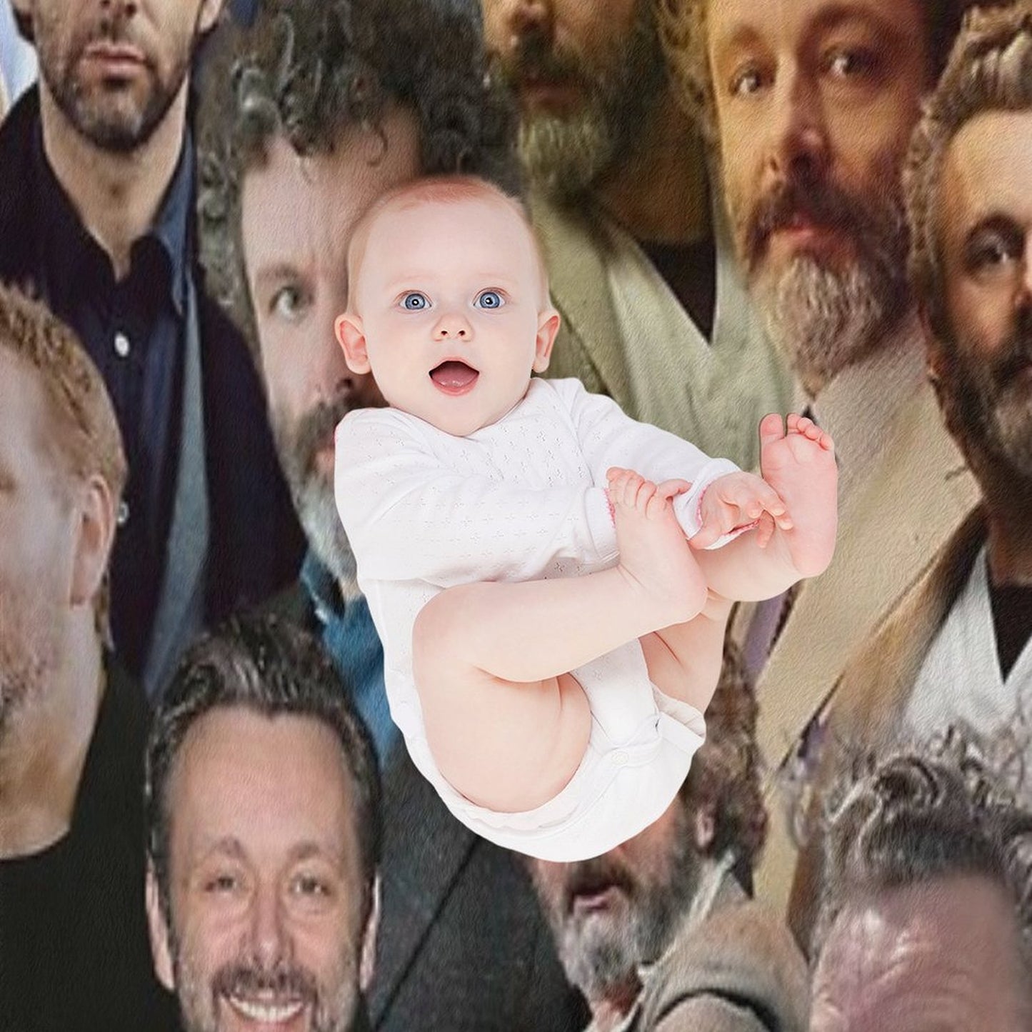 Michael Sheen Photo Collage Throw Blanket