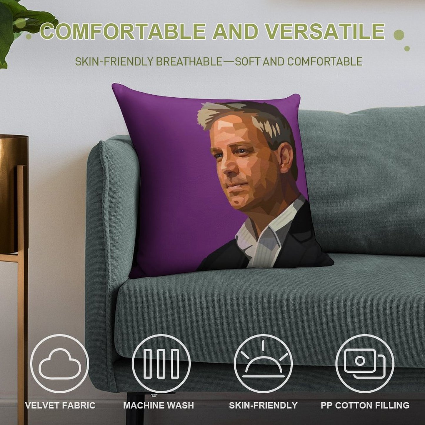 Prof. Brett Sutton Soft Anti-Pilling Throw Pillow