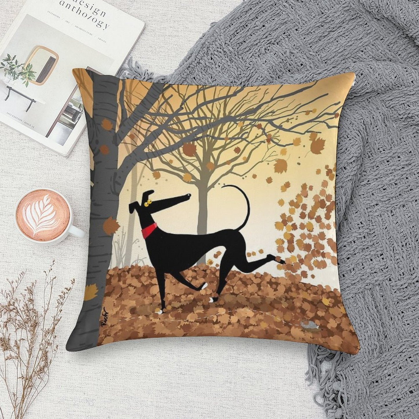 Autumn Hound Soft Anti-Pilling Throw Pillow