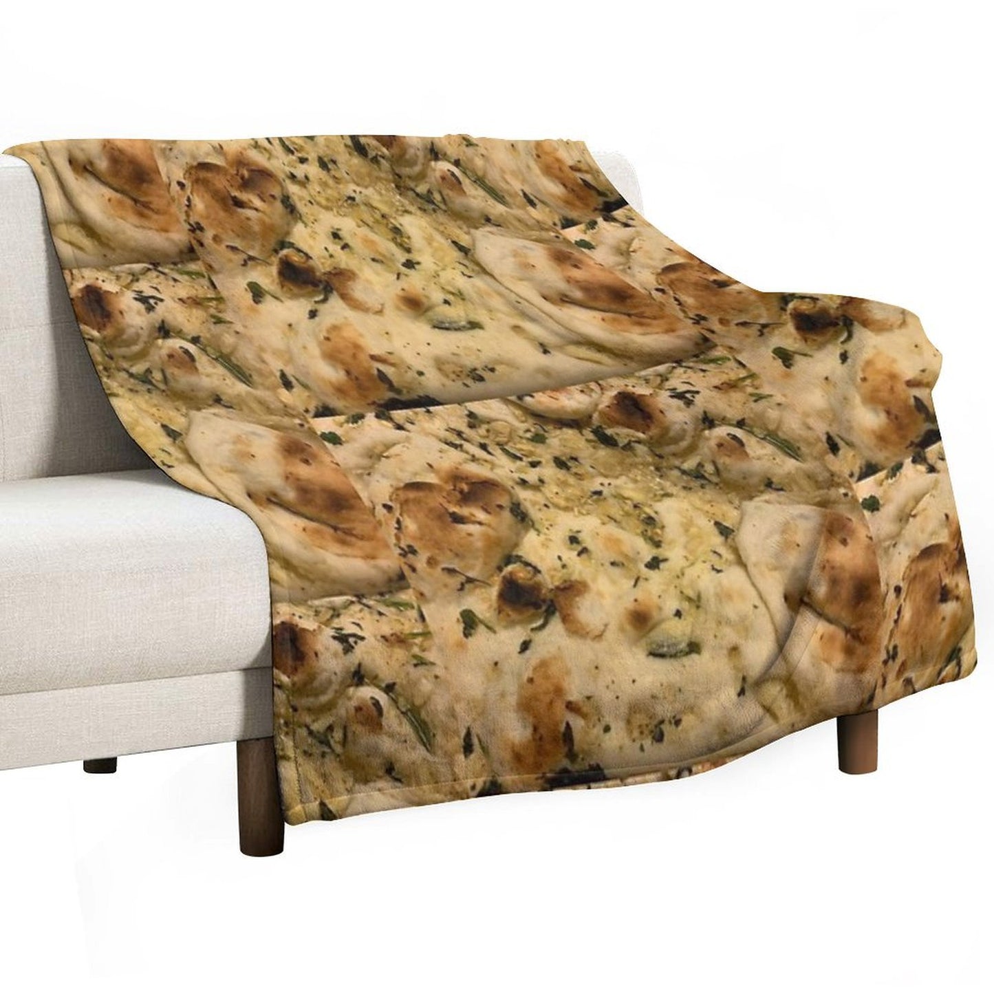 Garlic Naan Throw Blanket