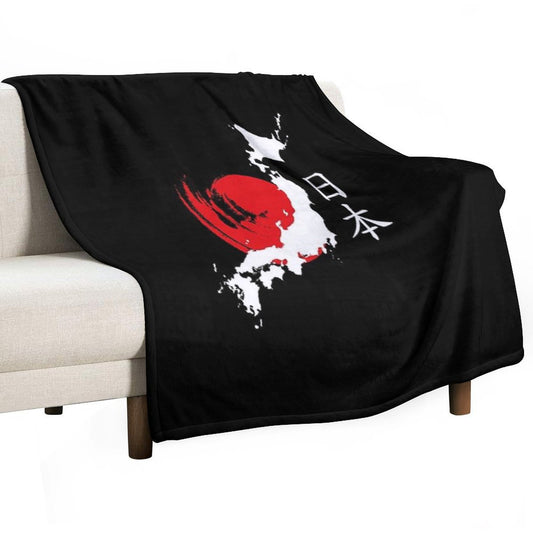 Japan (white) Throw Blanket