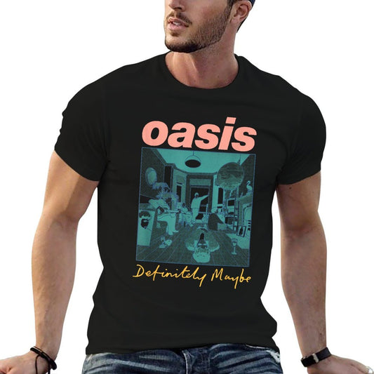 Oasis – Definitely Maybe Pink Rolled Sleeves T-Shirt