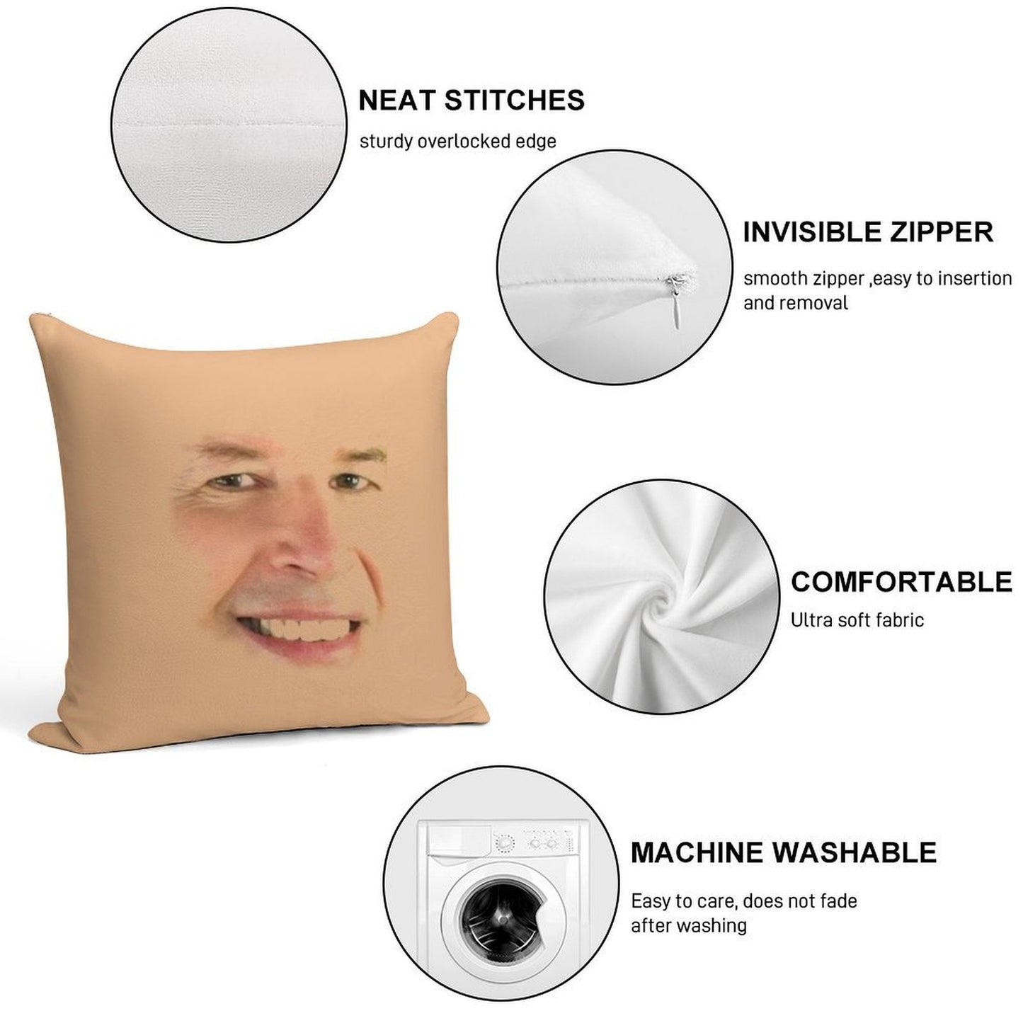 Neil Breen Soft Multiple Sizes Throw Pillow