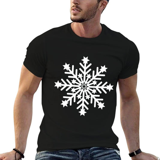 Blue Winter Snowflake Costume Holiday Christmas Star Fade-proof Color T-Shirt