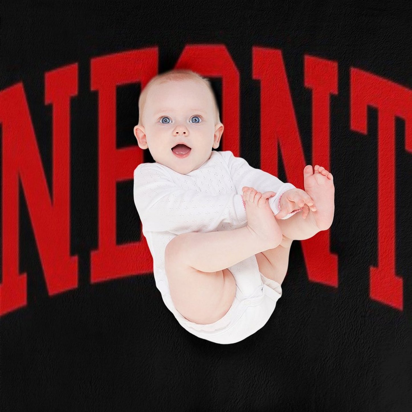 Oneonta - College Font Curved Throw Blanket