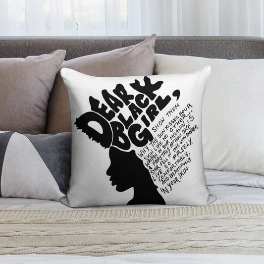 Dear Black Girl Soft Anti-Pilling Throw Pillow