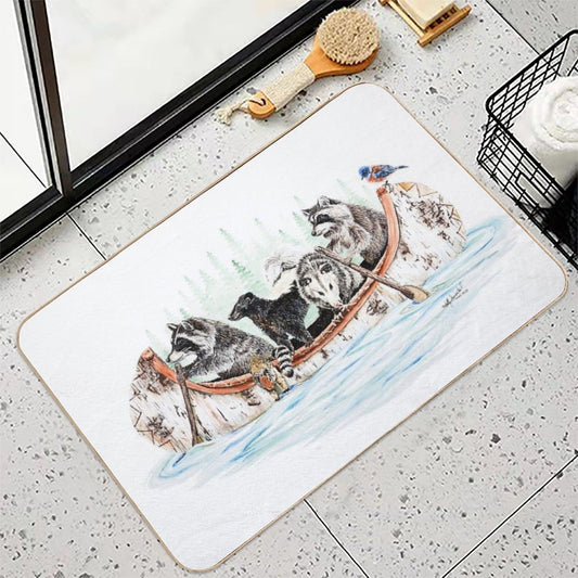Critter Canoe - Forest Animals Bath Mat