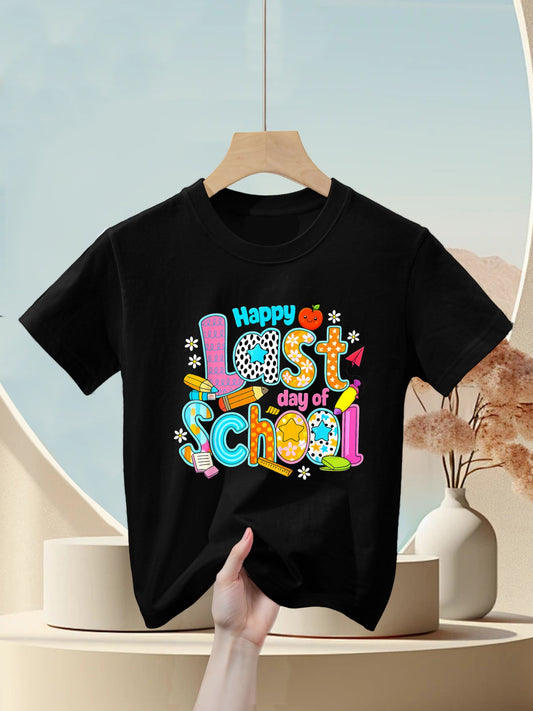 Happy Last Day Of School Graduation Teacher Student Kids Kids T-Shirt
