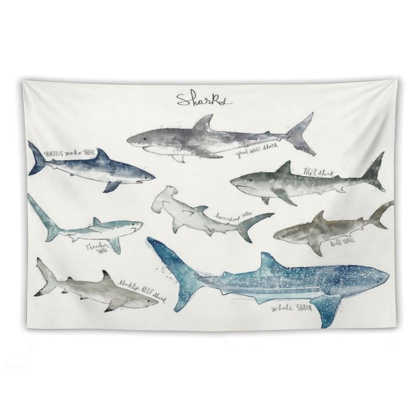 Sharks - Landscape Format Tapestry