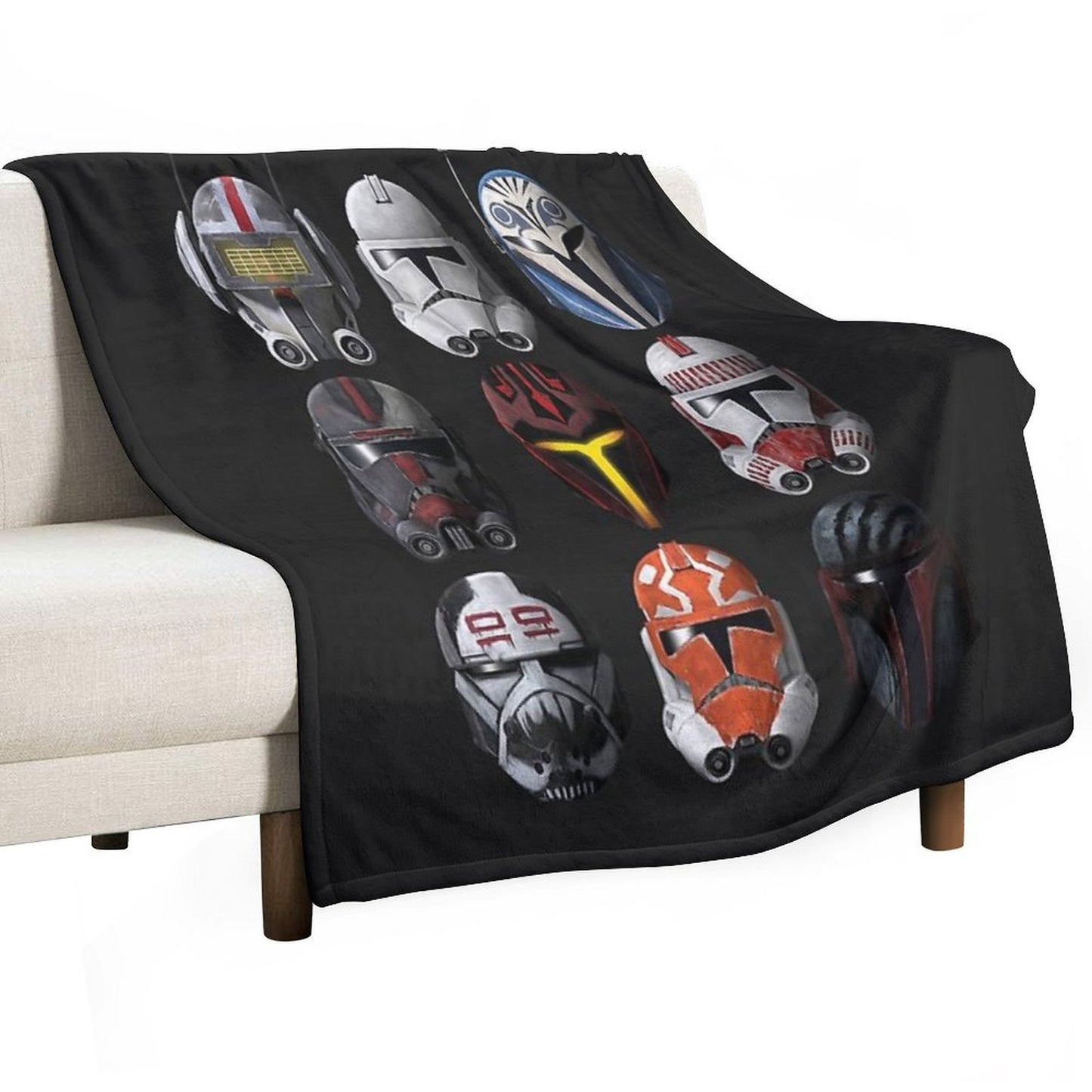 The Clone Wars Clone Helmets Throw Blanket
