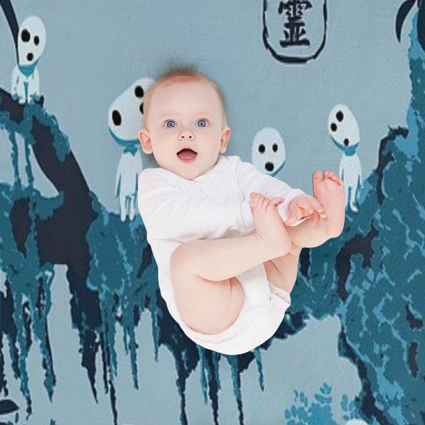 Kodama Studio Ghibli Throw Blanket