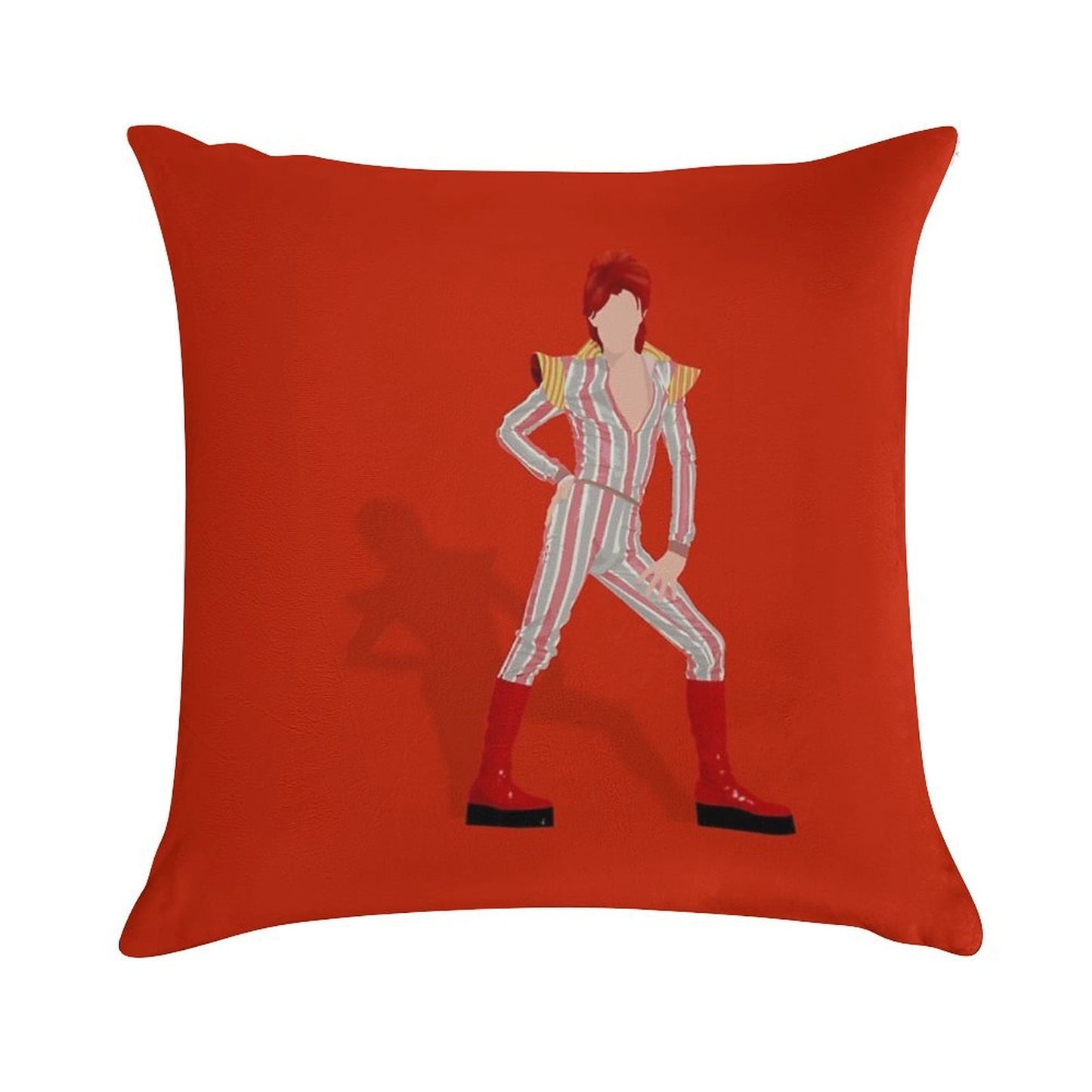 David Bowie - Ziggy Stardust Soft Fade-Resistant Throw Pillow