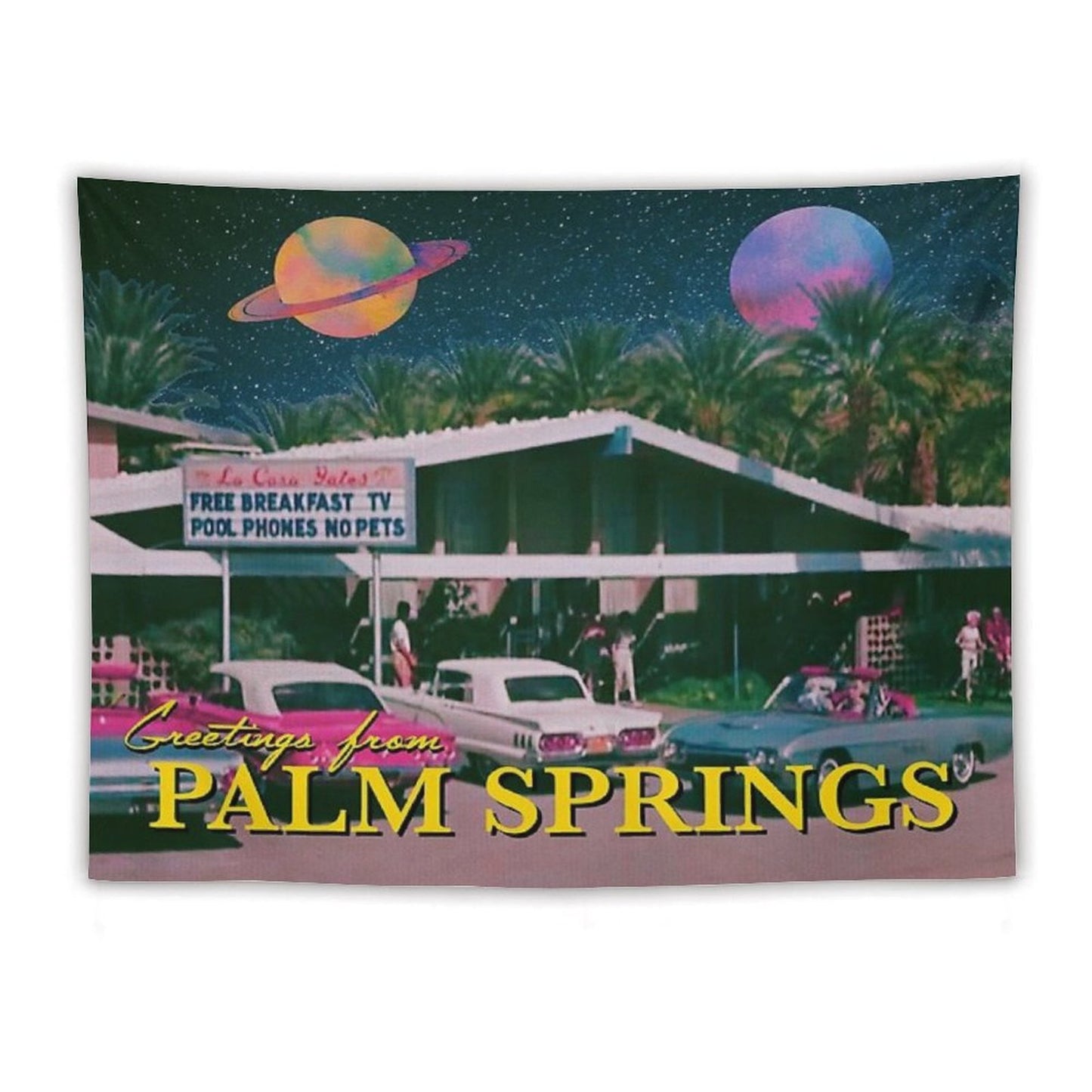 Greetings from Palm Springs Tapestry
