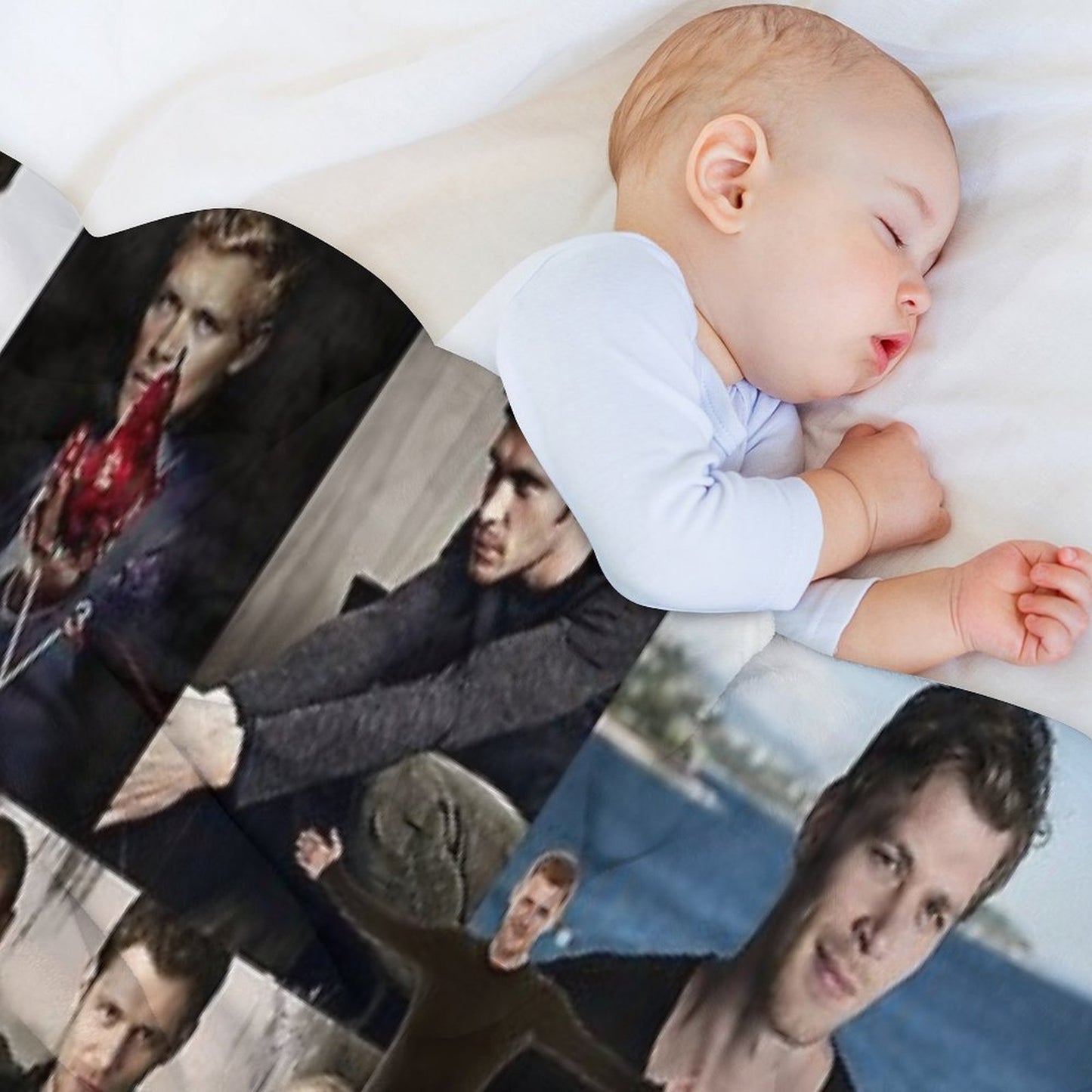 Joseph Morgan Collage Throw Blanket
