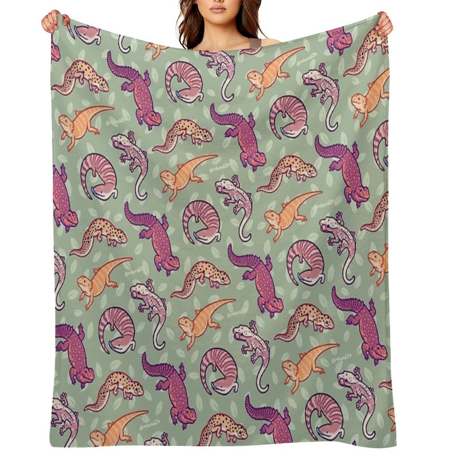 Reptile Rave Throw Blanket