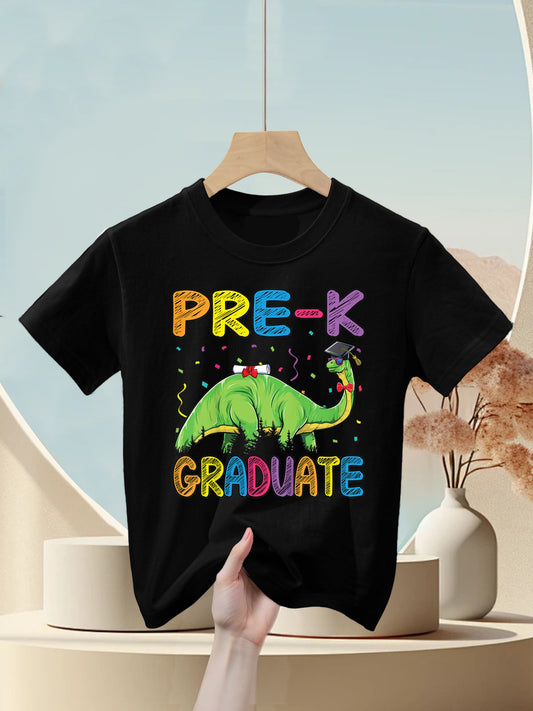Kids Pre-K Graduate Brontosaurus Dino Pre Kindergarten Graduation Kids T-Shirt