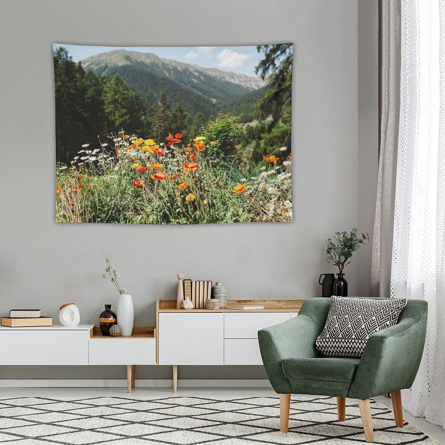 Mountain Garden Tapestry