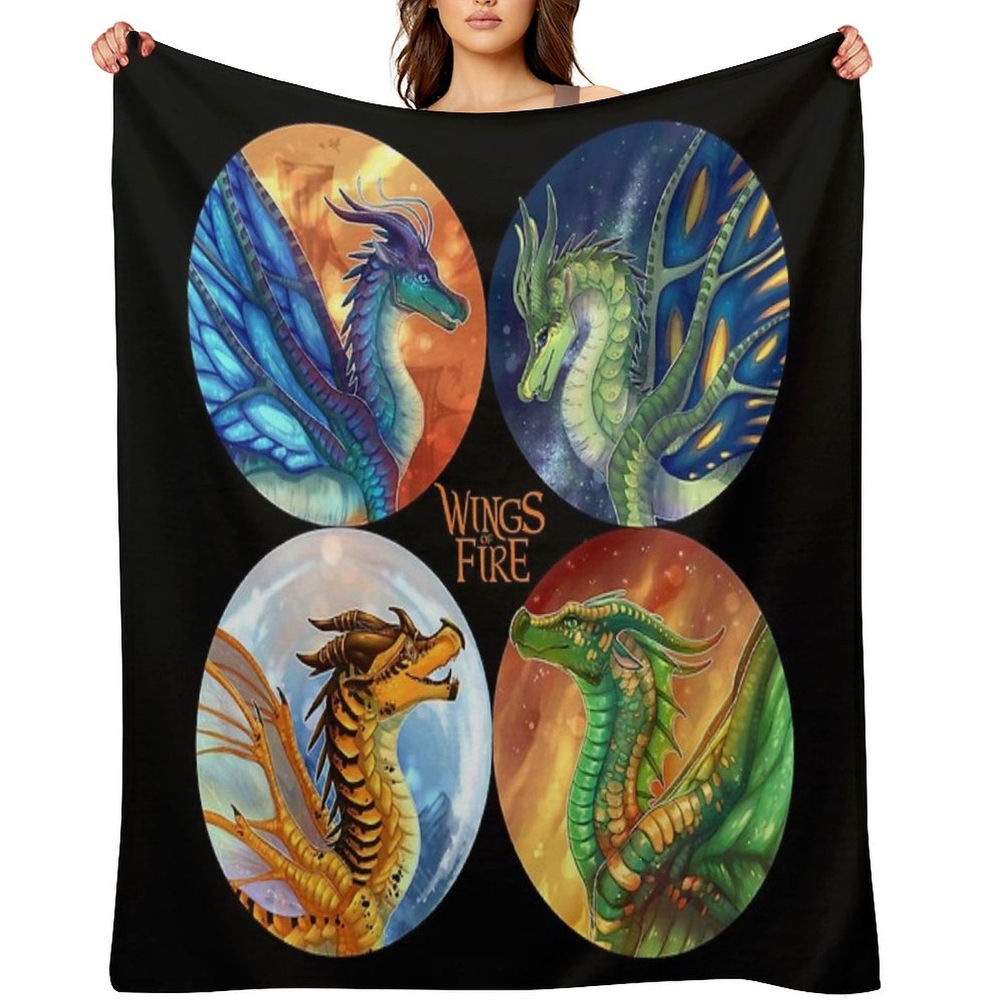 Wings of Fire - Heroes of The Lost Continent Throw Blanket