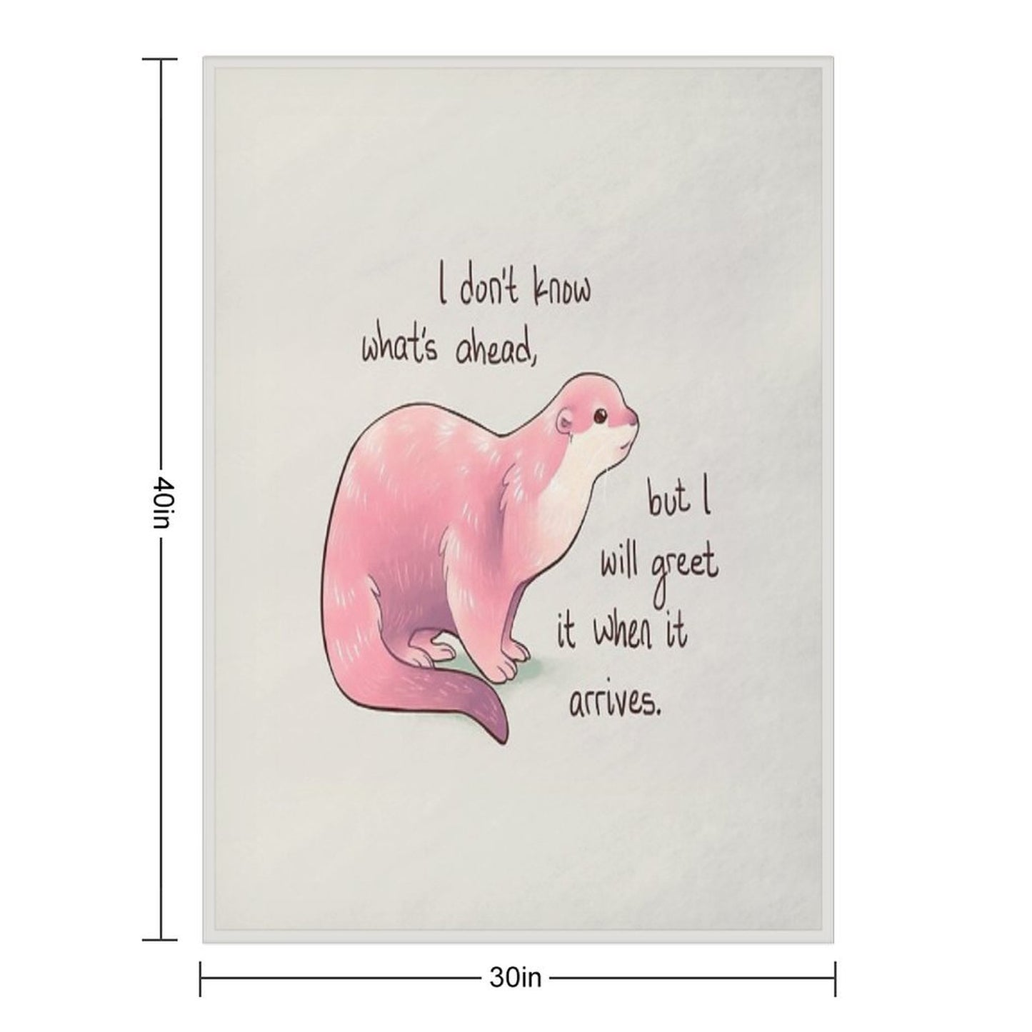 I Don't Know What's Ahead Otter Throw Blanket