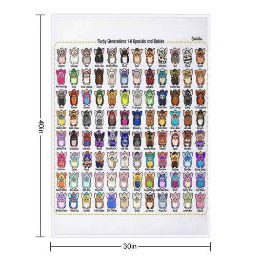 Furby Collection Throw Blanket