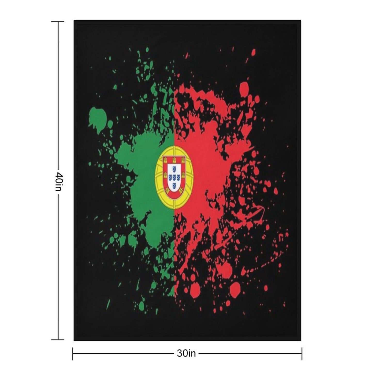 Portugal Souvenir Landmark, Portugal Flag Travel Throw Blanket