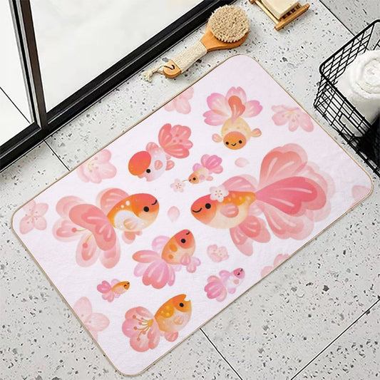 Cherry Blossom Goldfish 2 Bath Mat