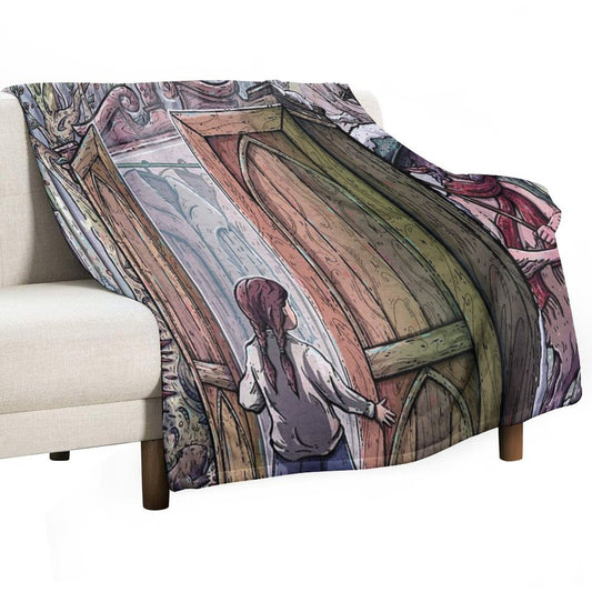 Lucy's Discovery, Narnia Fan Art Throw Blanket