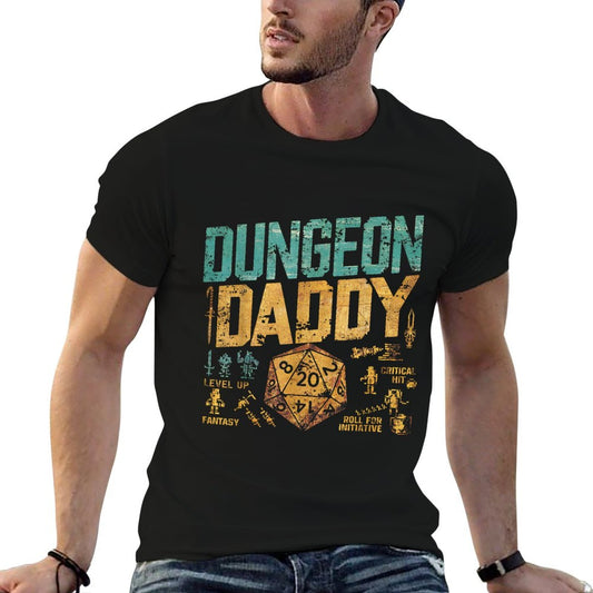Retro Dungeon Daddy for Father, Fathers Day T-Shirt