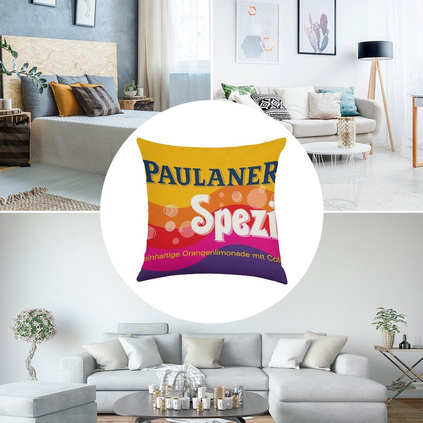PaulanerSpezi Munich Linen Throw Pillow Cover